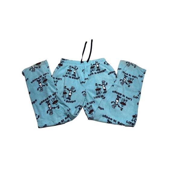 Life Is Good Mens Fleece Pajama Pants Blue Size Medium - Picture 6 of 7